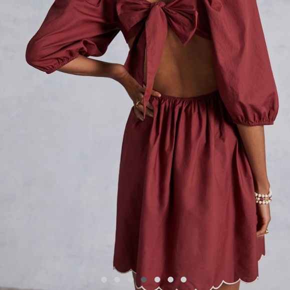 NWT Anthropologie Forever That Girl Scalloped Mini Dress Sz XL - Picture 4 of 15